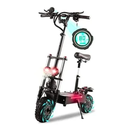 35AH 5600W Electric Scooter Adults 50 MPH Off Road Sport Scooter with Seat Long Range Battery Dual Braking System Dual Chargers