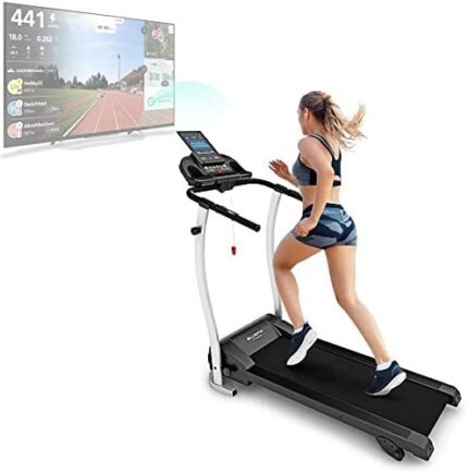 Bluefin Fitness Kick 2.0 | High-Speed Folding Treadmill | Joint Protection | Compact Walking Machine | Home Gym | Bluetooth | Black