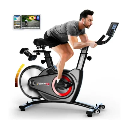 HARISON Magnetic Exercise Bike Full Coverage Flywheel Adjustable Seat Bluetooth Connectivity